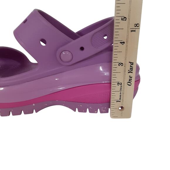 Crocs Mega Crush Sandals Bubble Purple Platform Chunky Slip On Womens 8 Retro - Picture 10 of 13